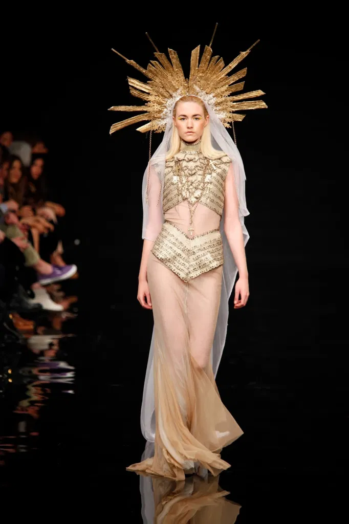 The "Ecstasy" gown worn by Lady Gaga and created by Greek designer Eddie Gavriilidis.  [Image: Courtesy of Eddie Gavriilidis]